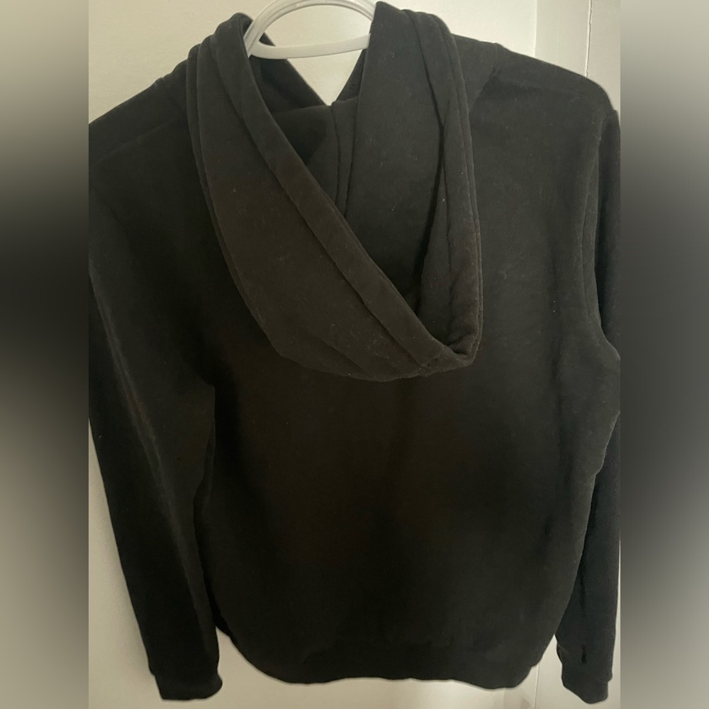 NWOT Black Hoodie Organic Cotton - Picture 2 of 3
